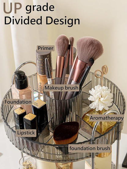 Asayuee 360 Rotating Makeup Organizer, 3 Tier Large Capacity Make Up Organizers - Image 2