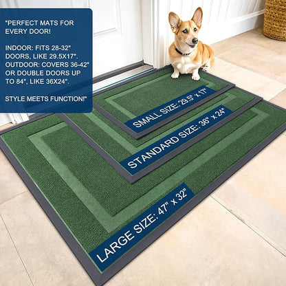 OLANLY Front Door Mat Indoor Outdoor Entrance, Waterproof All-Season, - Image 3