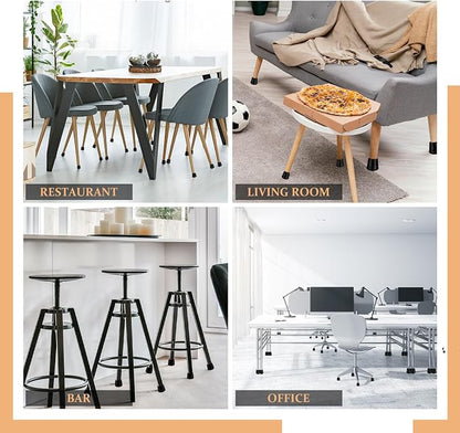 1-1/2” Round Rubber Chair Leg Tips Caps, Chair Leg Floor Protectors, Non-Slip - Image 4