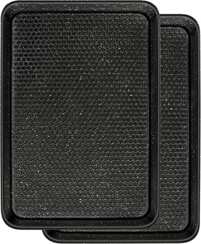 Wildone Baking Sheet Pan Set, Honeycomb Embossed Nonstick Baking Sheet 15x10 In by Wildone