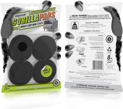 Slipstick GorillaPads Non Slip Furniture Pads/Gripper Floor Protectors 2 Inch - Image 4