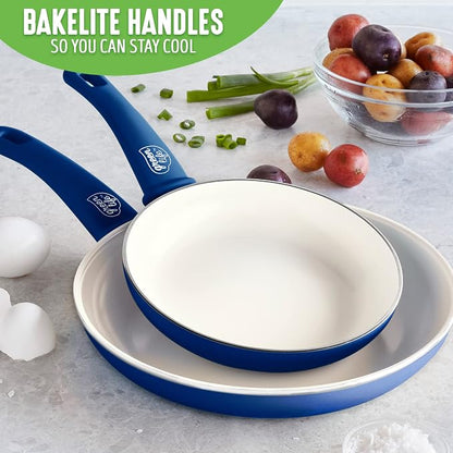GreenLife Non Stick Fry Pan Set, Non-Toxic PFAS-Free Ceramic Skillets, - Image 7