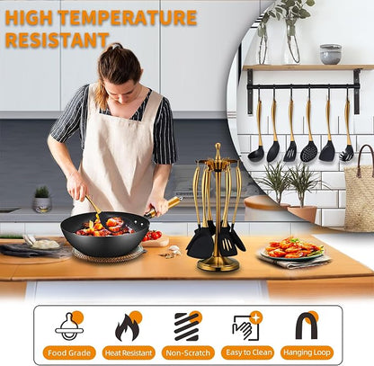 Kitchen Utensils Set, Large Non-stick Silicone Cooking Utensils Set 6 Pcs - Image 7