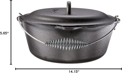 Lodge 7 Quart Pre-Seasoned Cast Iron Dutch Oven - Image 5