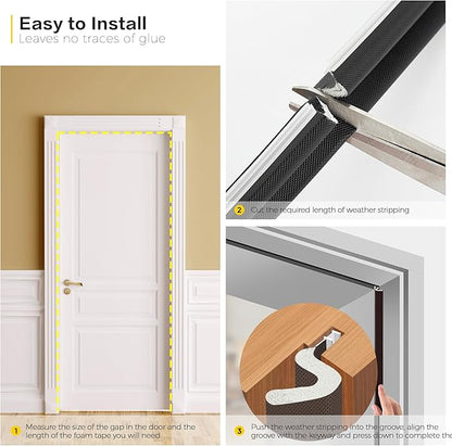 Weather Stripping Door Seal Strip Soundproof Q Foam Weather Stripping - Image 5