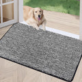 REFETONE Indoor Doormat, Front Door Mat 32"x48" Absorbent Rubber Backing Non Slip Back Door Mats, Washable Low-Profile Inside Floor Mat Door Rugs for Entryway, Resist Dirt Mud Mat for Dogs, Black