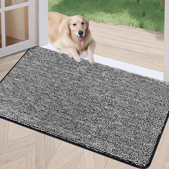 REFETONE Indoor Doormat, Front Door Mat 36"x59" Absorbent Rubber Backing Non by Refetone