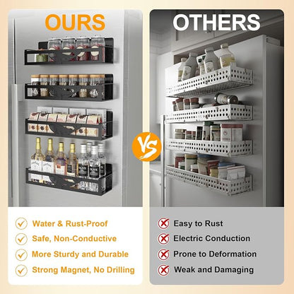 Magnetic Spice Rack for Refrigerator, Magnetic Shelf for Fridge Space Saving - Image 6