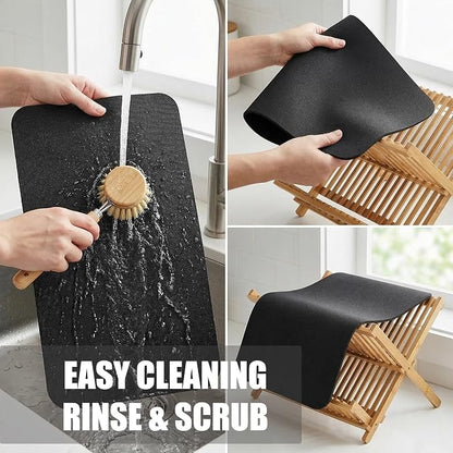 2PCS Customizable Small Dish Drying Mat: 18"L x 9"W Trimmable Quick Dry Pad - Image 6