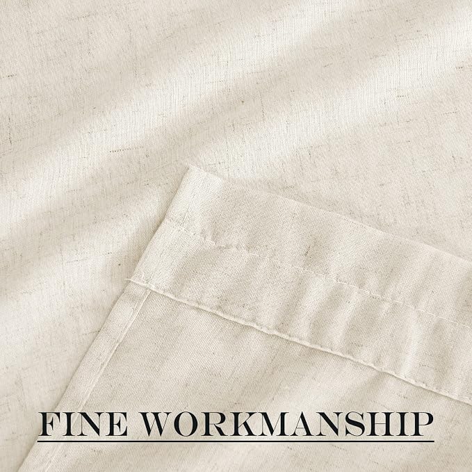 NICETOWN Natural Linen Door Curtains French - Image 5