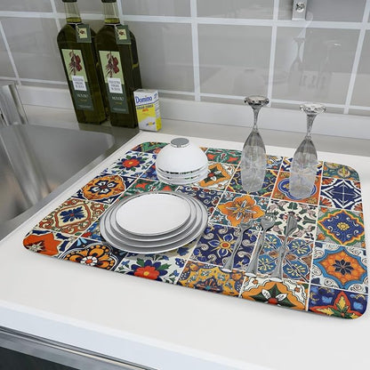 Talavera Mexican Tiles Dish Drying Mat - Image 6
