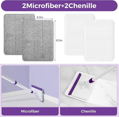 4 Mop Pads Refill for wlich Baseboard Cleaner, Baseboard Cleaner Pad Refills - Image 3