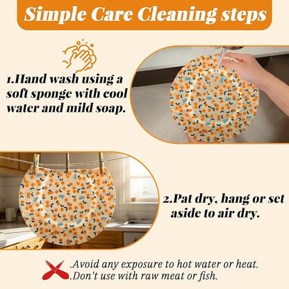 OHIYO Reusable Beeswax Bowl Covers, Elastic Cotton Cloth Sourdough Bread Cover - Image 8