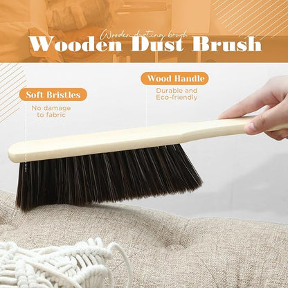Tioncy 16 Pieces Wooden Dust Brush Bulk Hand Broom Bench Soft Bristle Cleaning - Image 3