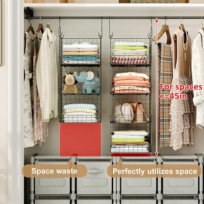 4 Tier Closet Hanging Organizer, Closet Organizers and Storage - Image 2