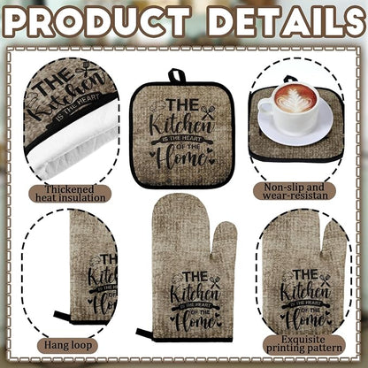Fourluoo 10 Pcs Farmhouse Kitchen Decor and Accessories Set 4 Kitchen Towels 2 - Image 5