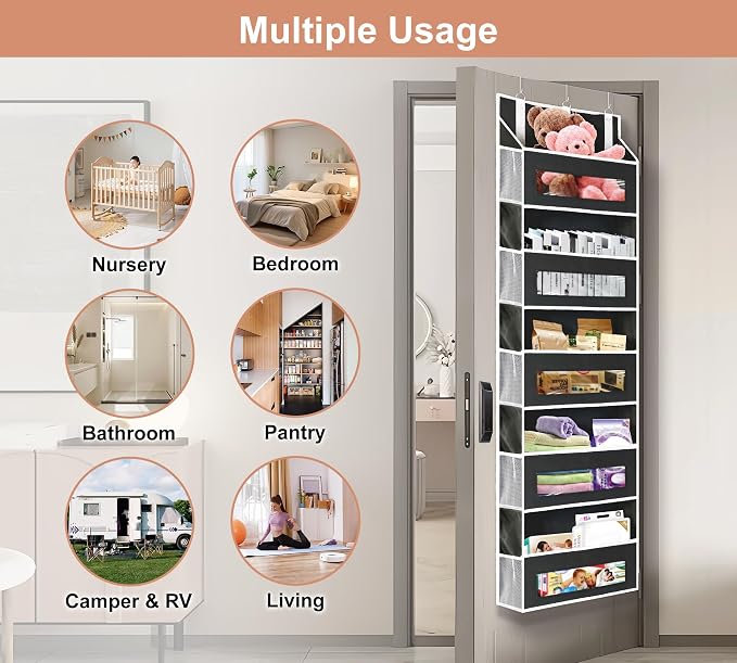 2 Packs 5-Tier Over the Door Storage Organizer - Image 7