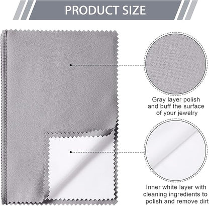 Breling 6 Pcs Silver Jewelry Polishing Cloths 6 x 8 inches Jewelry Cleaning - Image 3
