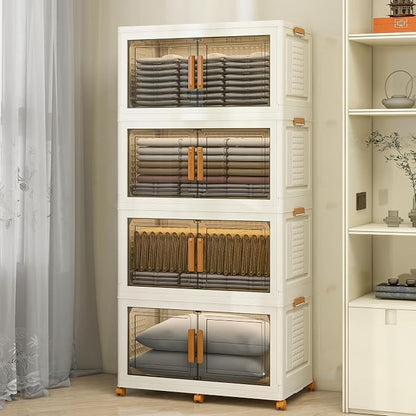 4 Tier Large Stackable Plastic Storage Bins by Unknown