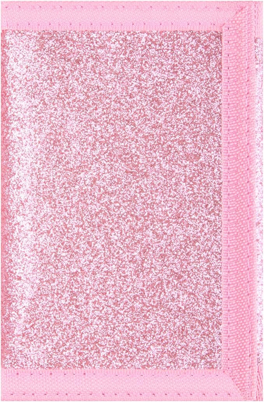 NEICY RFID Blocking Canvas Wallet for Men and Women - Camo Trifold Outdoor Sports Wallets with Magic Sticker for Teen Kids (Rose Bling)