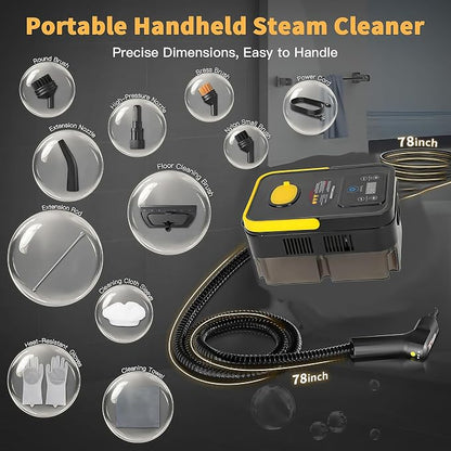 Handheld Pressurized Steam Cleaner， 6-Level Adjustable Handle 20s Heat-Up Big - Image 7