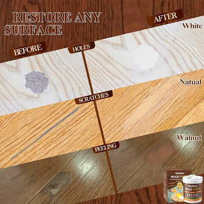 White Wood Filler, Paintable Stainable Wood Repair Putty, 9.87 Ounce Wood - Image 5