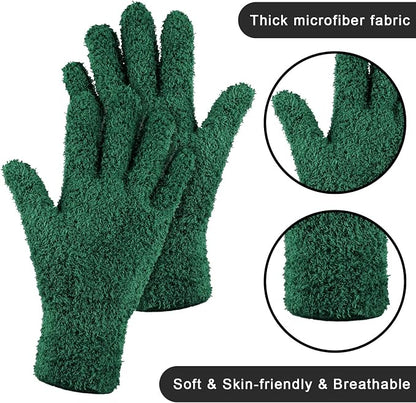 Patelai 3 Pairs Microfiber Plant Dusting Gloves Leaf Cleaning Gloves - Image 5