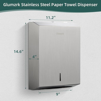 Paper Towel Dispenser Wall Mount, Large Commercial C/Z Tri Fold Multifold Hand - Image 4