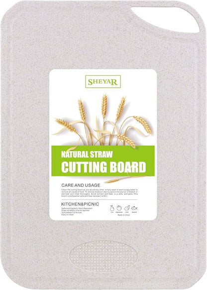 Cutting Board for Kitchen, Wheat Straw Fiber Cutting Board, Dish Washer Safe by zzsbrm