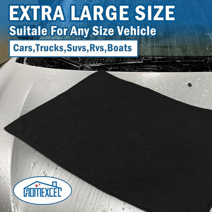 HOMEXCEL Professional Large Microfiber Car Drying Towels 4 Pack, Lint Free - Image 3