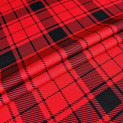 Classic Gingham Buffalo Xmas Tablecloth Fabric - Image 7