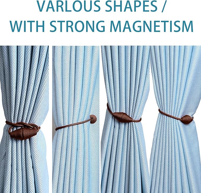 2 PCS Magnetic Curtain Tiebacks, European Style Convenient Drape Tie Backs - Image 3