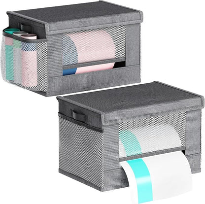 2 Pack Extra Large Trash Bag Holder Dispenser, Oxford Cloth Garbage Bag Storage by Thkvesn