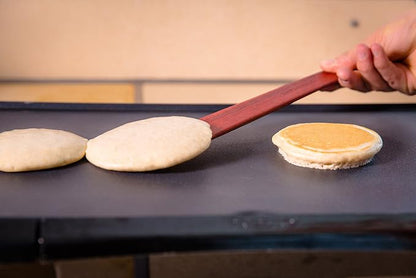 13 in Handmade Kitchen Cooking Utensil, Thin Dark Wood Saute Spatula, turning - Image 5