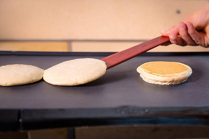 13 in Handmade Kitchen Cooking Utensil, Thin Dark Wood Saute Spatula, turning - Image 7