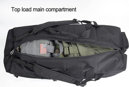 Large Military Duffle Bag Tactical Gear Load Out Bag Deployment Cargo Bag Travel Sports Equipment Duffel Luggage Bag with Backpack Straps 90L
