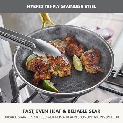GreenPan Hybrid 10” Nonstick Stainless Steel Frying Pan Skillet, APEX Tri-Ply - Image 3