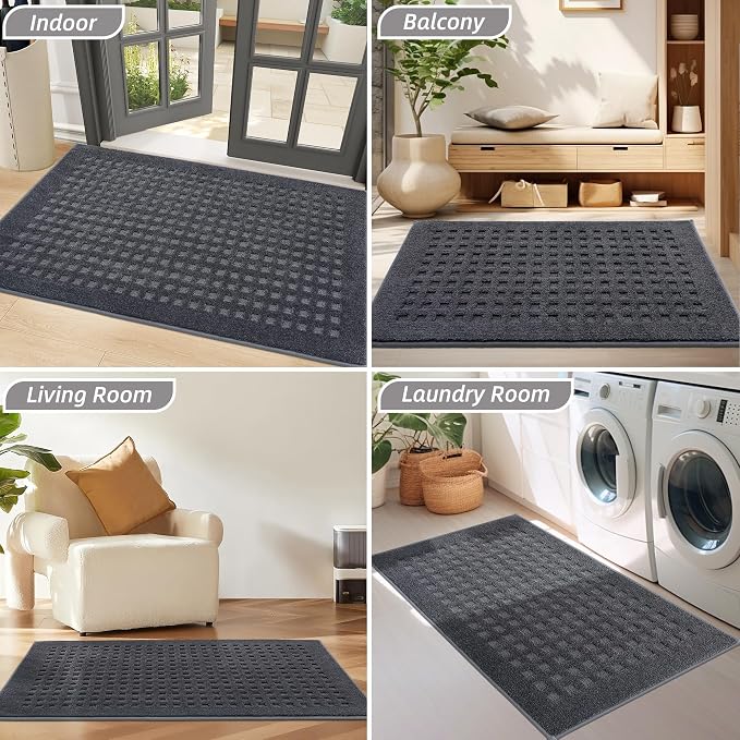 BEQHAUSE Waffle Door Mats Indoor 32"x48", Dog Mat - Image 8