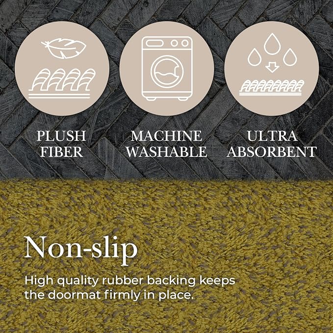 Premium Microfiber Indoor Door Mat – 24"x36" Washable Entry Mat, Waterproof - Image 8