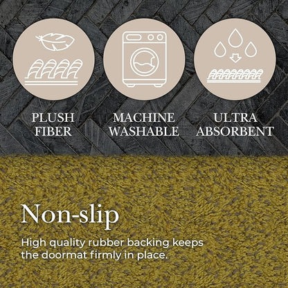 Premium Microfiber Indoor Door Mat – 24"x36" Washable Entry Mat, Waterproof - Image 8