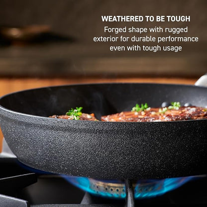 T-Fal Stone Force Platinum Non Stick Fry Pan Set 2 Piece, 8 inch and 10.5 inch - Image 2