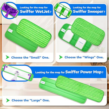 2 Pack Reusable Microfiber Mop Pads, Compatible - Image 6