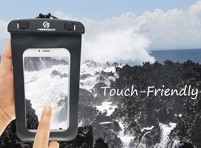 Freegrace Waterproof Pouches with Waist Strap / Pouch Case Bundle Set- Keep Your Phone & Valuables Dry and Safe - Waterproof Dry Bags for Boating Swimming Snorkeling Kayaking Beach Water Parks Pool