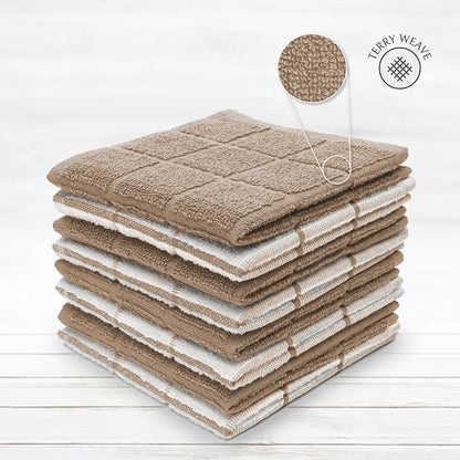 100% Cotton Terry Dish Cloth & Dish Towel, 6 Pack, Super Soft and Absorbent - Image 2