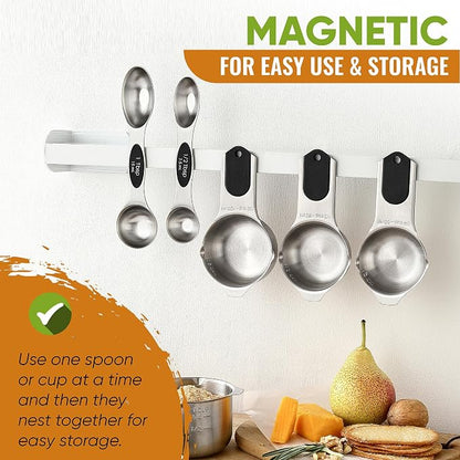 Spring Chef Magnetic Measuring Cups & Spoons Set, Strong N45 Magnets, Heavy - Image 4