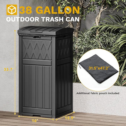 DWVO 36-Gallon Outdoor Trash Can - Image 9