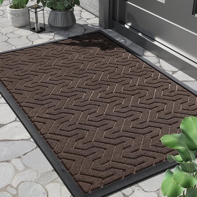 Yimobra Front Door Mat Outside Entrance 29.5x17, Waterproof Heavy Duty Outdoor by Yimobra
