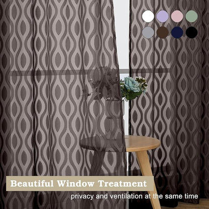 Aiyufeng Sheer Curtains 96 Inches Long - Image 7