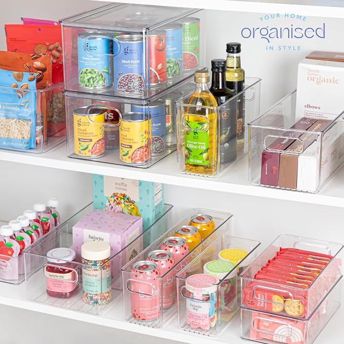 Plastic Food Storage 2 Pack Clear Container Bin - Image 7