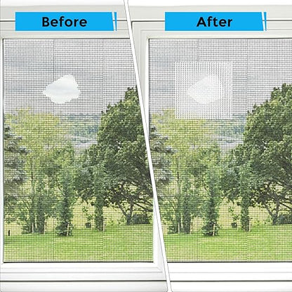 White Window Screen Repair Tape, 2 in X 30 FT Kit - Image 4